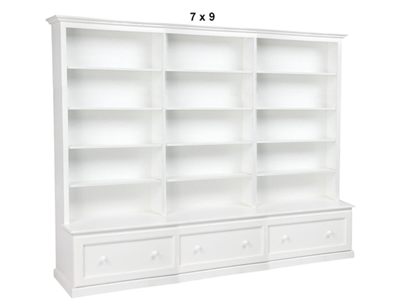 MUDGEE (AUSSIE MADE) COMBO BOOKCASE + 3 DRAWERS COLLECTION - ASSORTED PAINTED COLOURS - STARTING FROM $2599