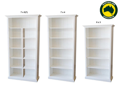 MUDGEE (AUSSIE MADE) HIGHLINE BOOKCASE COLLECTION  - ASSORTED PAINTED COLOURS - STARTING FROM $899