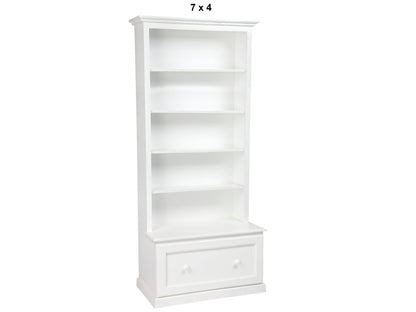 MUDGEE (AUSSIE MADE) HIGHLINE BOOKCASE COMBO WITH DRAWER COLLECTION - ASSORTED PAINTED COLOURS - STARTING FROM $699