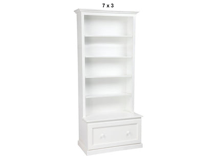MUDGEE (AUSSIE MADE) HIGHLINE BOOKCASE COMBO WITH PICTURE FRAMED DRAWER COLLECTION - ASSORTED PAINTED COLOURS - STARTING FROM $999
