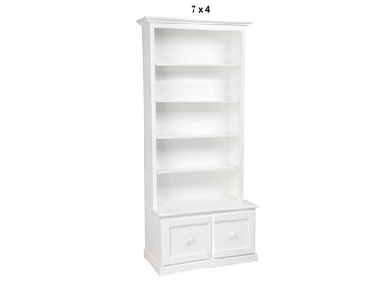MUDGEE (AUSSIE MADE) HIGHLINE BOOKCASE COMBO WITH PICTURE FRAMED DRAWER COLLECTION - ASSORTED PAINTED COLOURS - STARTING FROM $999
