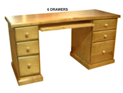 MUDGEE (AUSSIE MADE) COMPUTER DESK + KEYBOARD SLIDE COLLECTION - ASSORTED STAINED COLOURS - STARTING FROM $899
