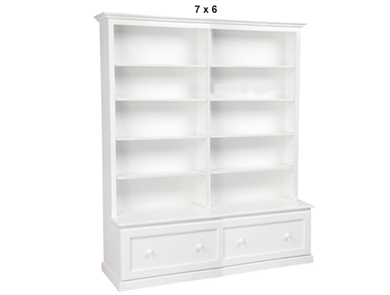 MUDGEE (AUSSIE MADE) BOOKCASE COMBO + 2 DRAWER COLLECTION - (3 SECTIONS)- ASSORTED PAINTED COLOURS - STARTING FROM $1999