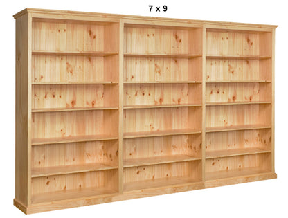MUDGEE (AUSSIE MADE) HIGHLINE STANDARD BOOKCASE (4 SECTIONS) COLLECTION - ASSORTED STAINED COLOURS - STARTING FROM $1799