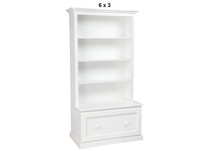 MUDGEE (AUSSIE MADE) HIGHLINE BOOKCASE COMBO + 1 SMOOTH DRAWER & BACK COLLECTION - ASSORTED PAINTED COLOURS - STARTING FROM $899