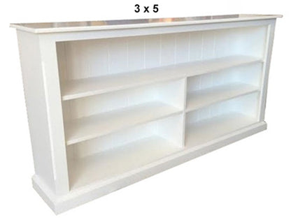 MUDGEE (AUSSIE MADE) LOWLINE WITH 70MM FACINGS BOOKCASE COLLECTION  - ASSORTED PAINTED COLOURS - STARTING FROM $549