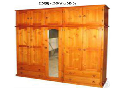 MUDGEE (AUSSIE MADE) MULTIROBE WITH TOP STORAGE BOXES COLLECTION - ASSORTED STAINED COLOURS - STARTING FROM $3299