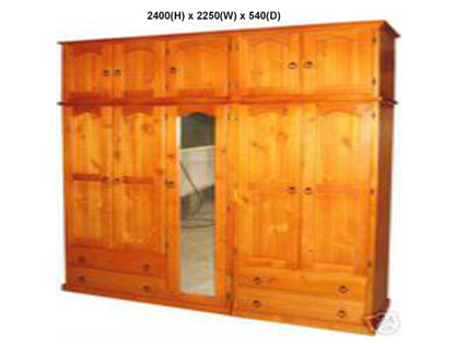 MUDGEE (AUSSIE MADE) MULTIROBE WITH TOP STORAGE BOXES COLLECTION - ASSORTED STAINED COLOURS - STARTING FROM $3299