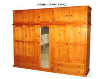 MUDGEE (AUSSIE MADE) MULTIROBE WITH TOP STORAGE BOXES COLLECTION - ASSORTED STAINED COLOURS - STARTING FROM $3299