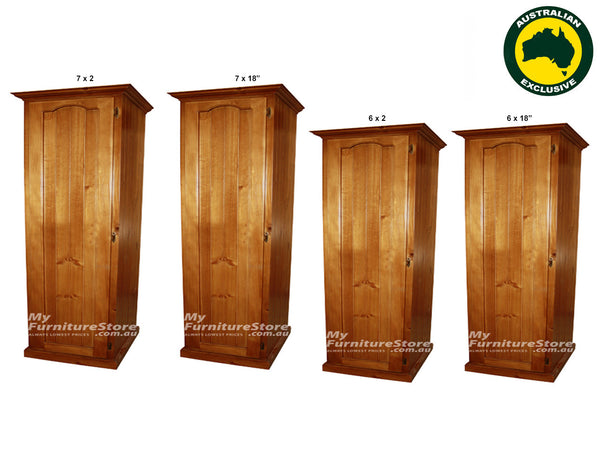 MUDGEE (AUSSIE MADE) 1 DOOR STANDARD STANDARD PANTRY COLLECTION - ASSORTED STAINED COLOURS - STARTING FROM $599