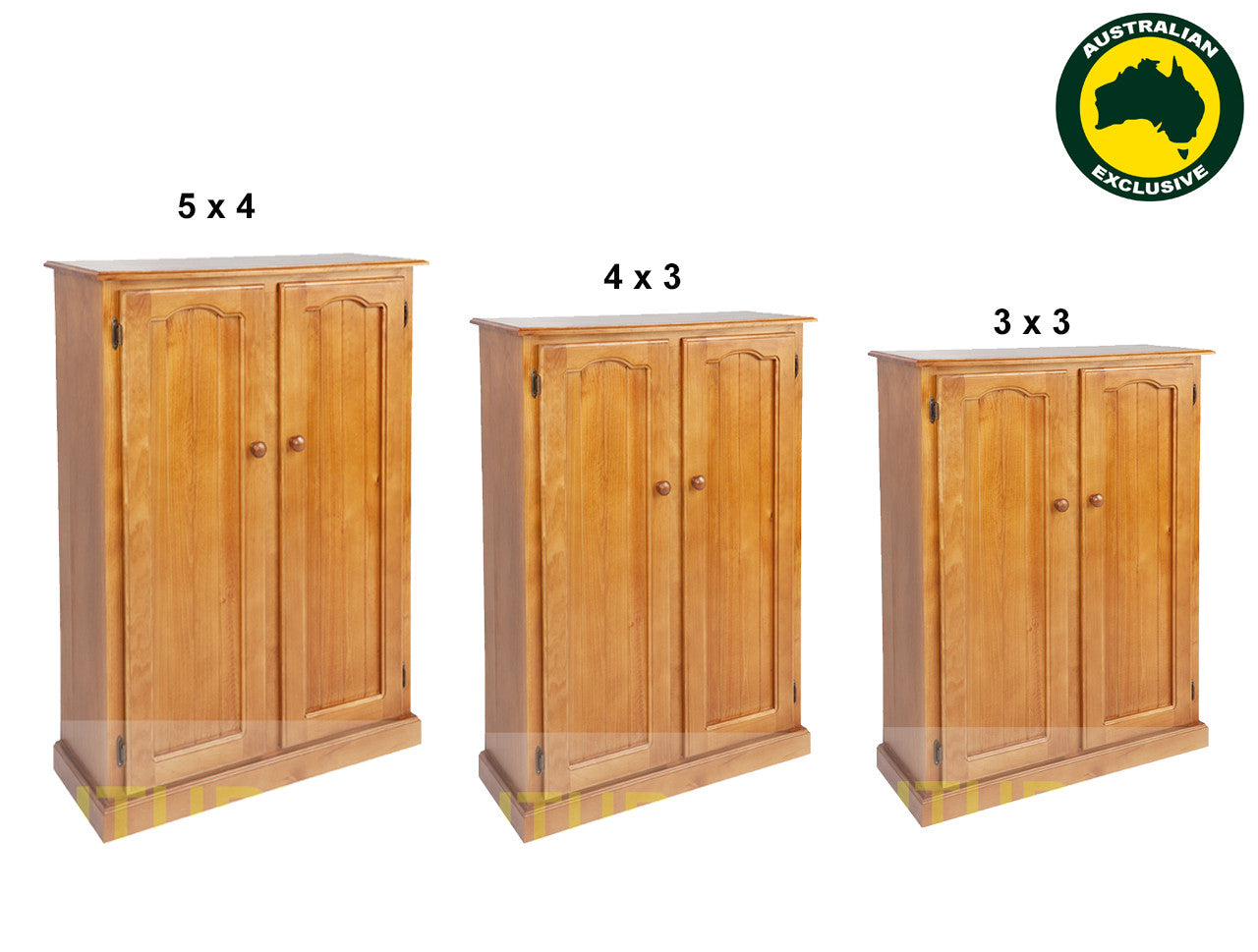 Mudgee (AUSSIE MADE) Shoe Cabinet 2 Door Collection - Assorted Stained Colours
