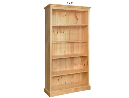 MUDGEE (AUSSIE MADE) SKINNYLINE BOOKCASE WITH 40MM FACINGS COLLECTION - ASSORTED STAINED COLOURS - STARTING FROM $499