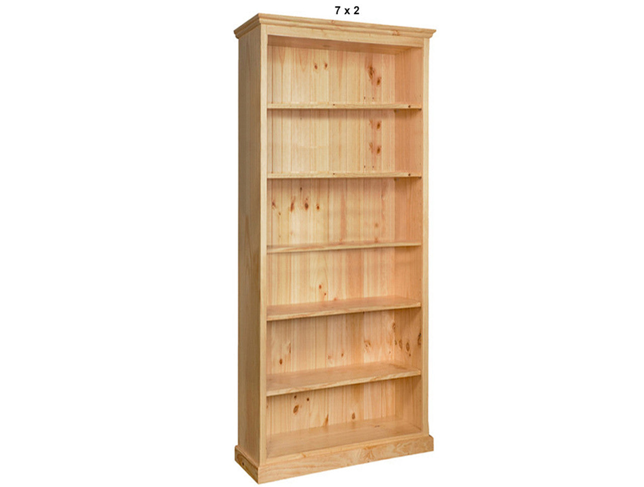 MUDGEE (AUSSIE MADE) SKINNYLINE BOOKCASE WITH 40MM FACINGS COLLECTION - ASSORTED STAINED COLOURS - STARTING FROM $499