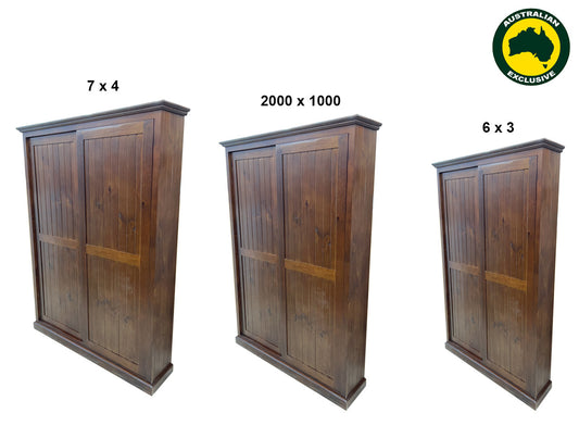 MUDGEE (AUSSIE MADE) SLIDING DOOR WARDROBE COLLECTION - ASSORTED STAINED COLOURS - STARTING FROM $999