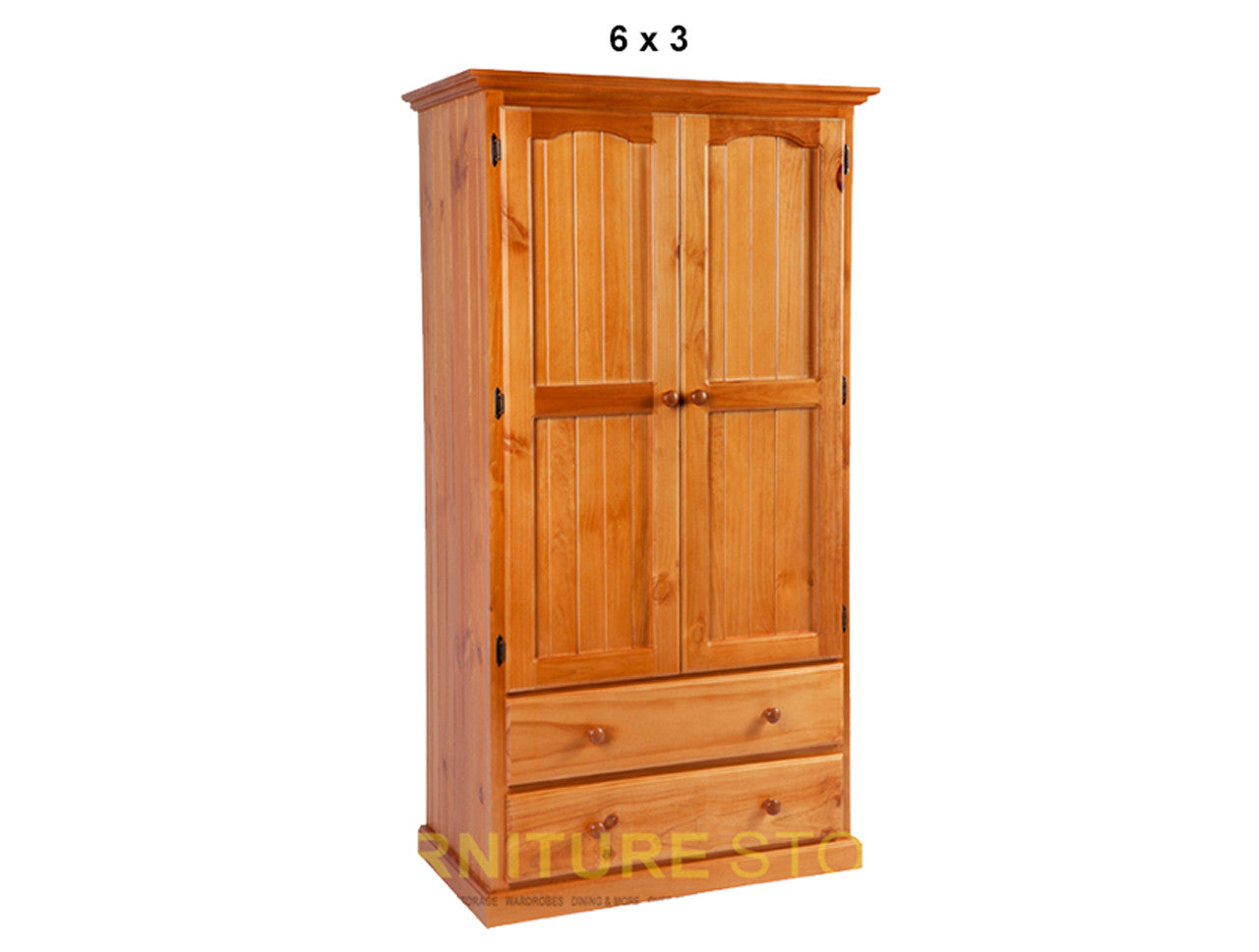 MUDGEE (AUSSIE MADE) WARDROBE 2 DOOR / 2 DRAWER COLLECTION - ASSORTED STAINED COLOURS - STARTING FROM $799