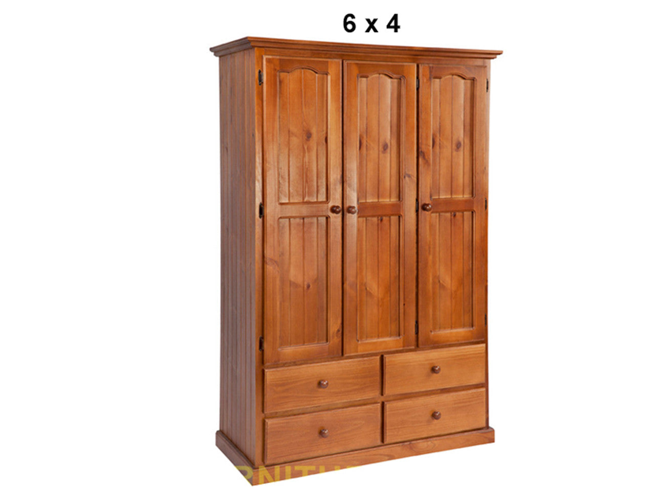 MUDGEE (AUSSIE MADE) WARDROBE WITH 3 DOORS / 4 DRAWERS WARDROBE COLLECTION - ASSORTED STAINED COLOURS - STARTING FROM $1199