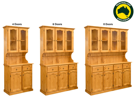 Mudgee (AUSSIE MADE) Buffet And Hutch Collection - Assorted Stained Colours