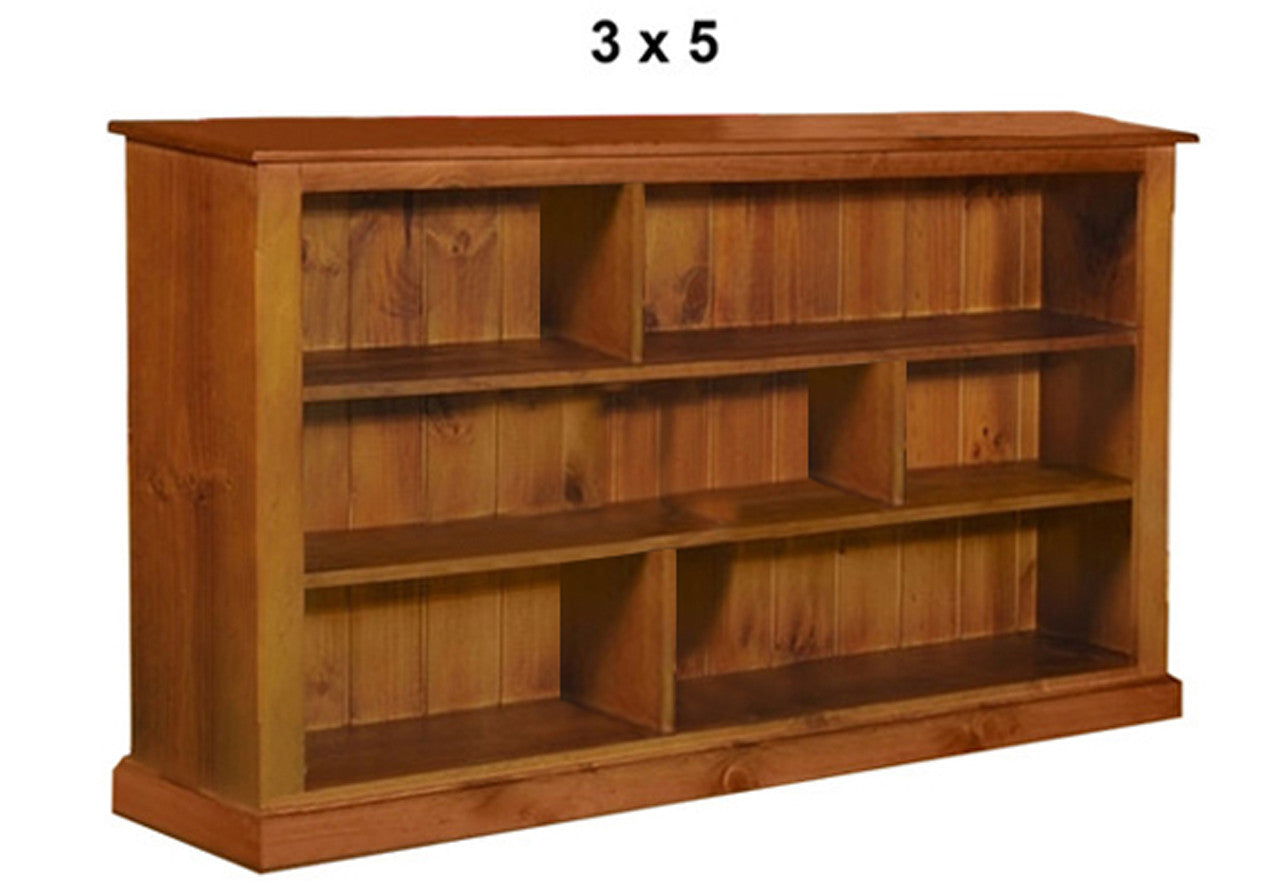 Mudgee (AUSSIE MADE) Staggered Lowline Bookcase Collection - Assorted Stained Colours