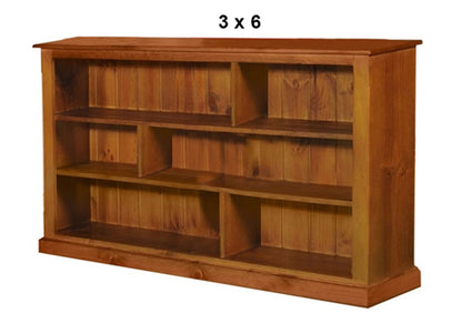 Mudgee (AUSSIE MADE) Staggered Lowline Bookcase Collection - Assorted Stained Colours