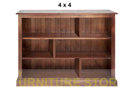 Mudgee (AUSSIE MADE) Staggered Lowline Bookcase Collection - Assorted Stained Colours