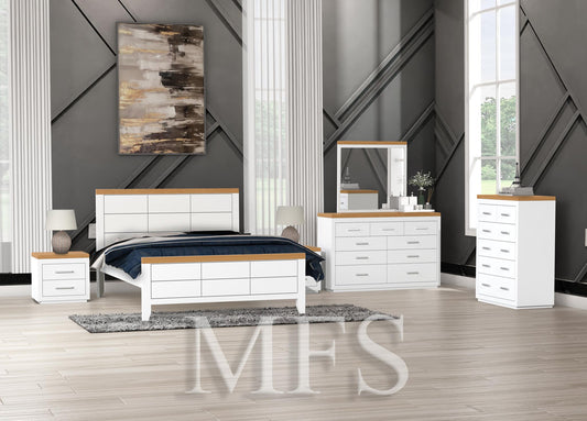 KING NARRABEEN (AUSSIE MADE) BED - TWO TONE - ASSORTED PAINTED COLOURS