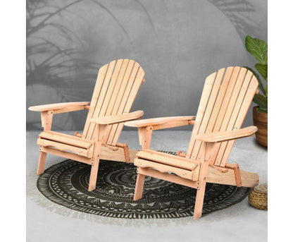 FAUNA (SET OF 2) OUTDOOR LOUNGE CHAIR - NATURAL