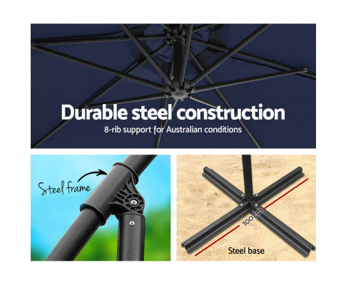 WISTERIA OUTDOOR  UMBRELLA - NAVY