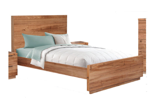 QUEEN  BALDRINE BED - WORMY CHESTNUT