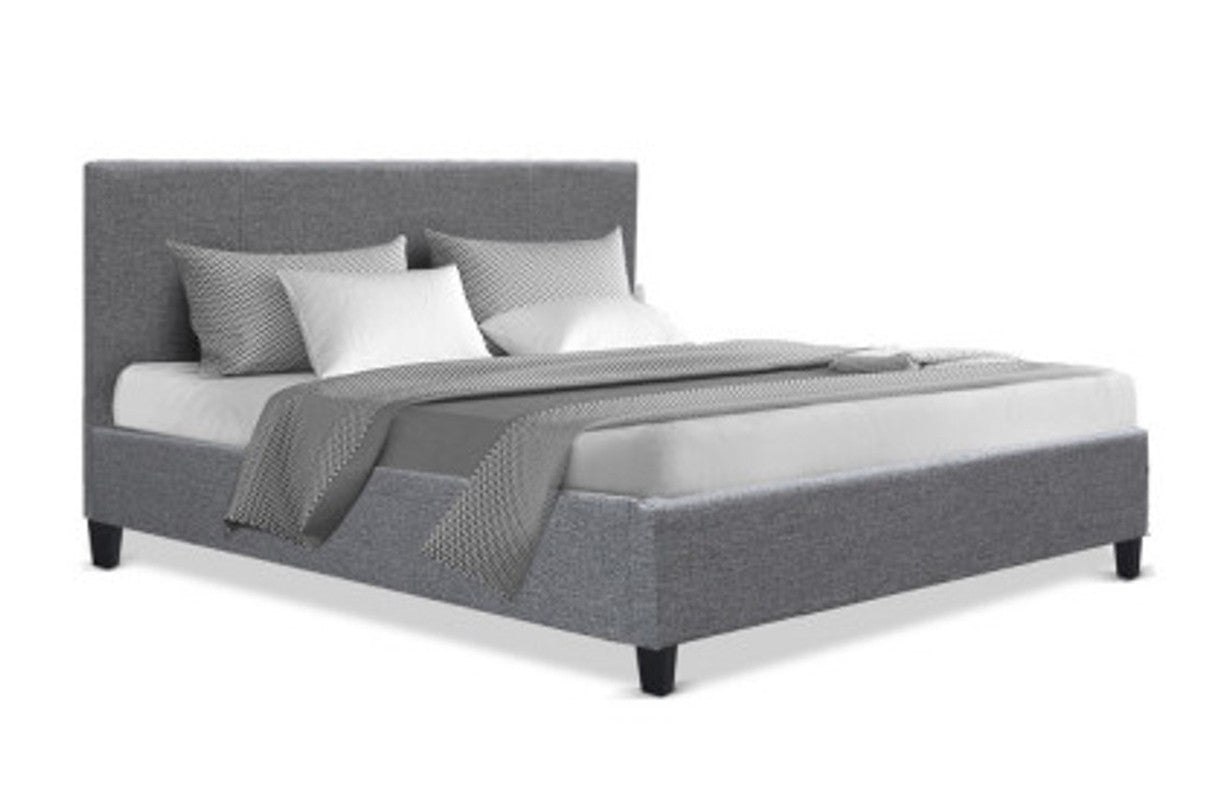 Double Neo Fabric Bed - Grey