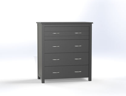DOUBLE OR QUEEN HALIFAX (CUSTOM MADE) 4 PIECE (TALLBOY) BEDROOM SUITE - ASSORTED COLOURS