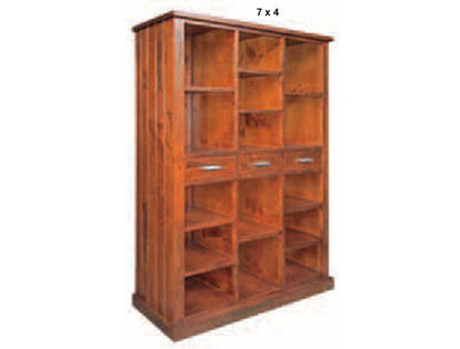 NEW YORK (AUSSIE MADE) MULTIPURPOSE BOOKCASE WITH 3 DRAWERS COLLECTION - ASSORTED STAINED COLOURS - STARTING FROM $899