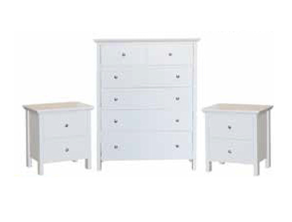 NICKY 3 PIECE CHEST SET -  WHITE