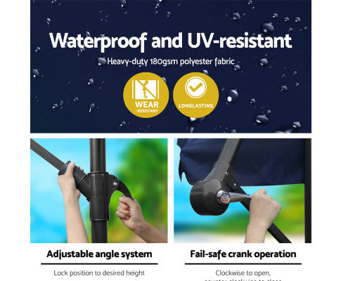 WISTERIA OUTDOOR  UMBRELLA - NAVY