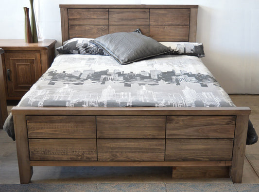 Single Narrabeen Panal (14-15-15-20-21-18-5) Bed (NTRKSB) - Baltic(#215) , Walnut(#219) , Greywash (#501)