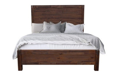 KING NOWRA ACACIA BED FRAME - CHOCOLATE