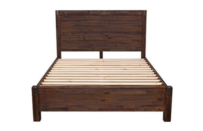 KING NOWRA ACACIA BED FRAME - CHOCOLATE