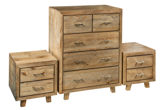 Carnival 3 Piece Chest Set (5+2+2) - Brushed Grey Wash