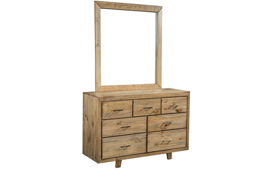 Carnival Dresser With Mirror - Brushed Greywash