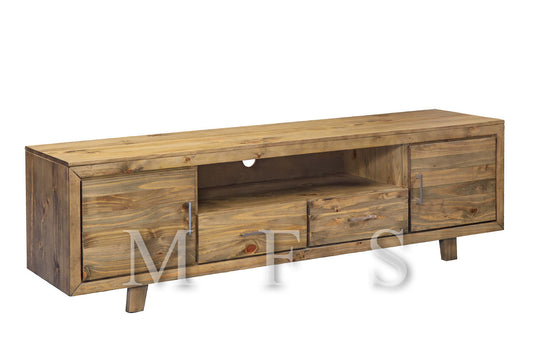 Carnival TV Unit 4 - 570(H) X 2001(W) - Brushed Greywash