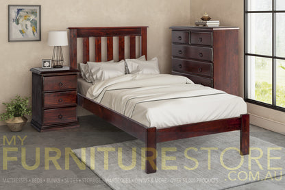 DOUBLE CRONULLA (CRDBB) BED WITH DOONA FOOT - BALTIC(#215) , WALNUT(#219) OR GREY WASH(#501)