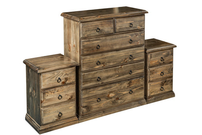 CRONULLA 3 PIECE CHEST SET (3+3+6) - BALTIC , WALNUT , NUTMEG , GREYWASH (PICTURED)