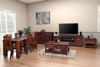 SYDNEYSIDE 11 PIECE LIVING AND DINING PACKAGE - WALNUT OR GREYWASH