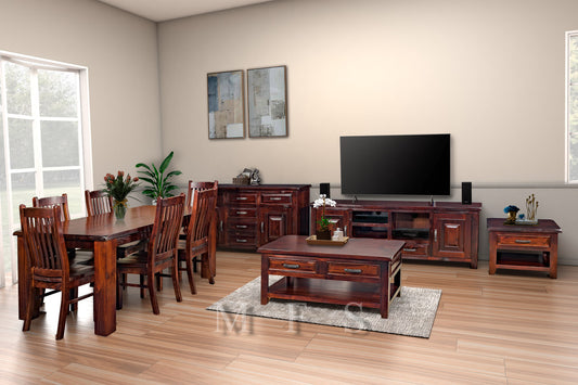 SYDNEYSIDE 11 PIECE LIVING AND DINING PACKAGE - WALNUT OR GREYWASH