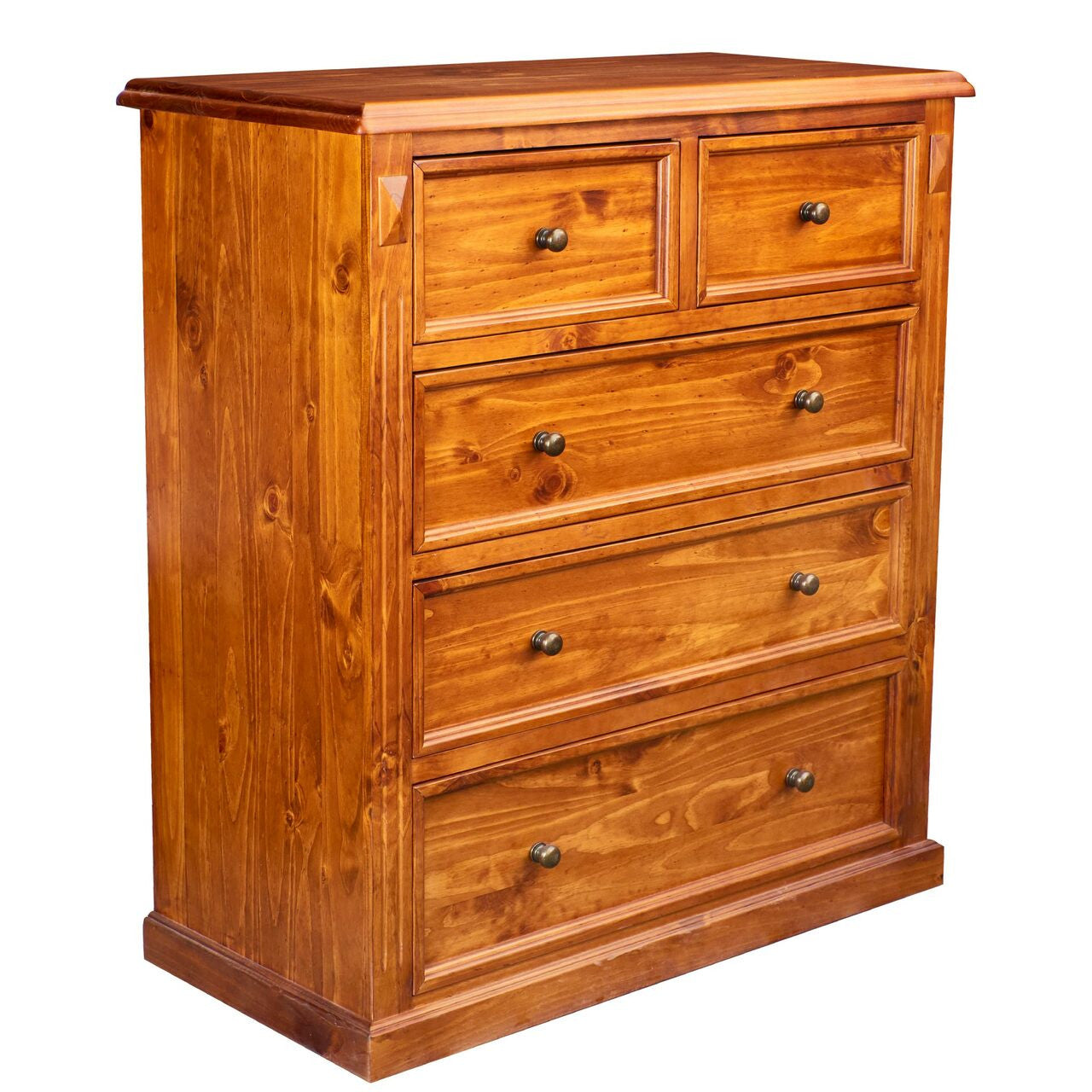 LEGIONS KING 4 PIECE (TALLBOY) BEDROOM SUITE - NUTMEG