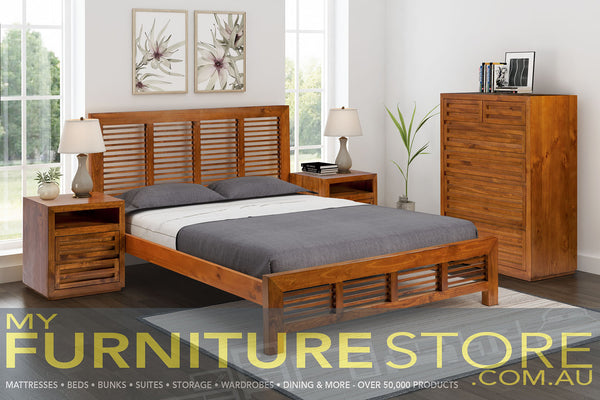 KING MANLY (AUSSIE MADE) BED - ASSORTED COLOURS