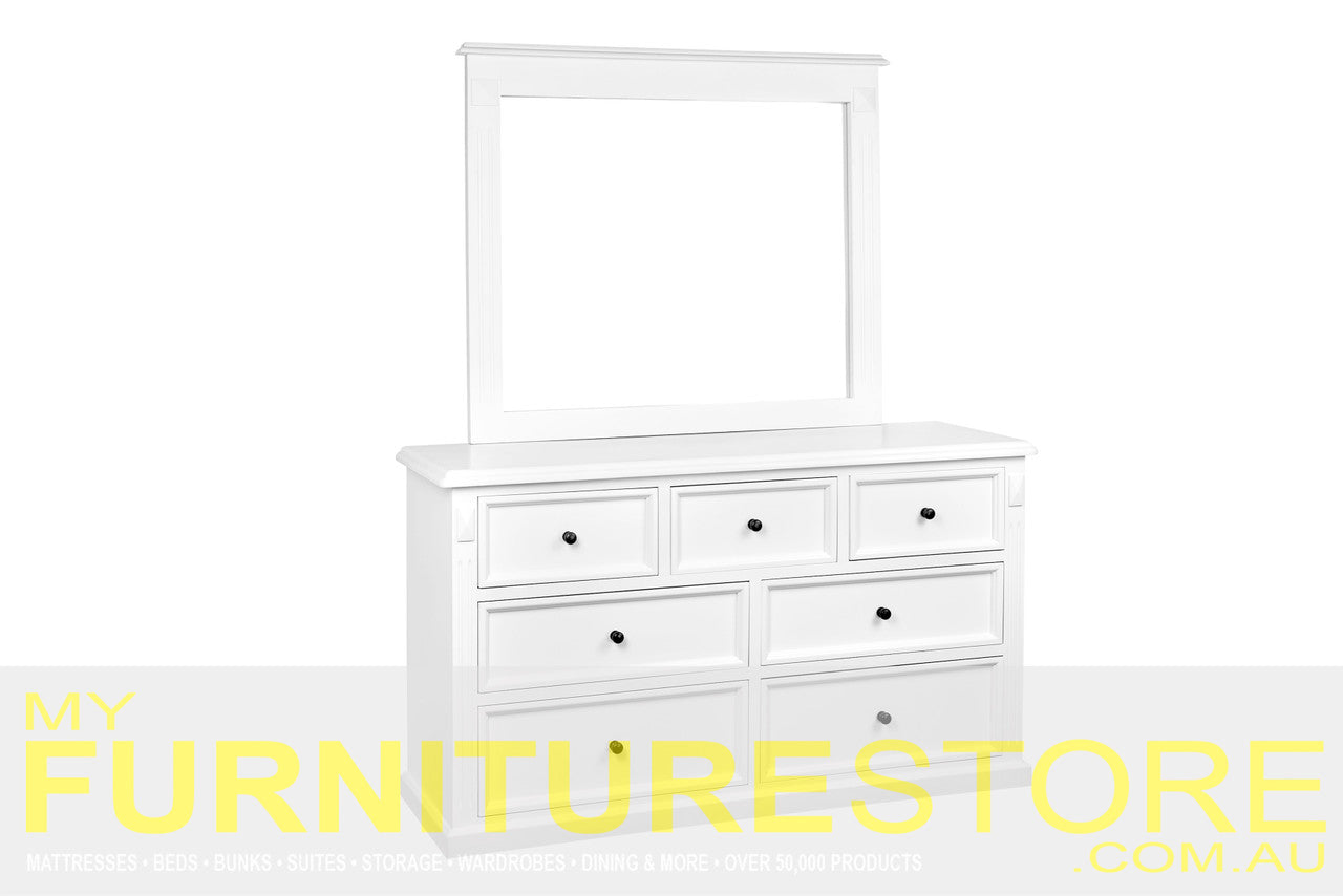 LEGIONS QUEEN OR DOUBLE 6 PIECE (THE LOT) BEDROOM SUITE - ASSORTED PAINTED COLOURS