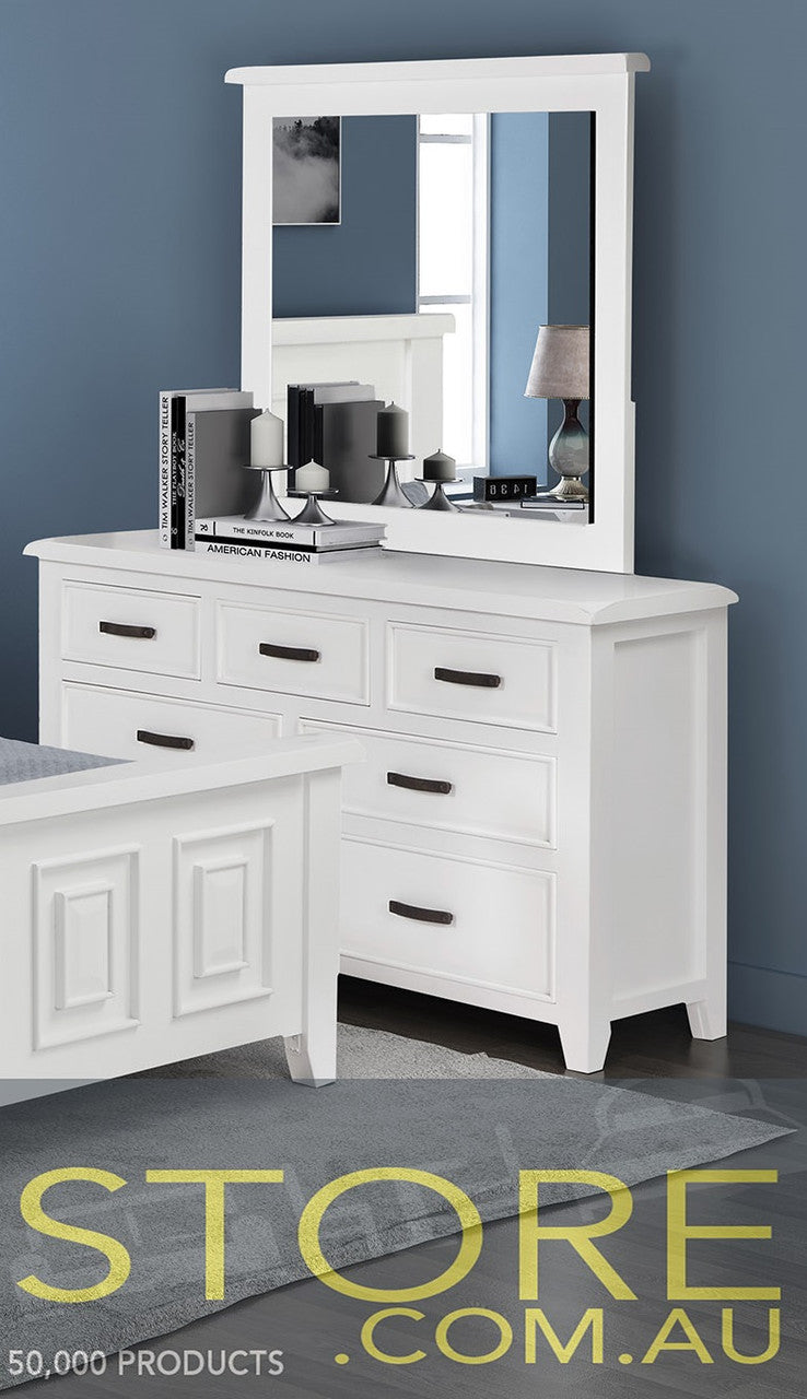 SYDNEYSIDE DOUBLE OR QUEEN 5 PIECE (DRESSER) BEDROOM SUITE - ASSORTED PAINTED COLOURS