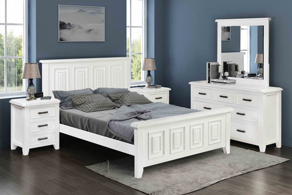 SYDNEYSIDE SINGLE OR KING SINGLE 4 PIECE (DRESSER) BEDROOM SUITE - ASSORTED PAINTED COLOURS