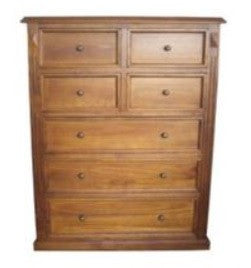 Legions (W3452) 7 Drawer Tallboy / Chest - 1425(H) X 1050(W) - Baltic