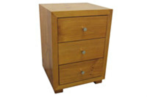 RETRO (AUSSIE MADE) 3 DRAWER BEDSIDE- 690(H) X 480(W) - ASSORTED COLOURS